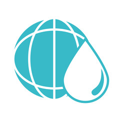 world water drop nature liquid blue silhouette style icon