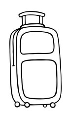 ISOLATED SUITCASE ON A WHITE BACKGROUND IN VECTOR