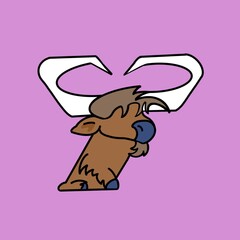 Kids alphabet, Yak, letter Y