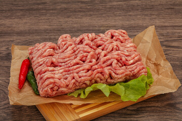 Raw Minced pork meat for cooking