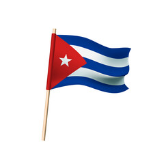 Cuba flag on white background