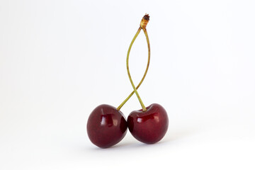 cherries isolated on white background