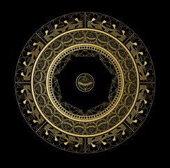 Vintage golden Ornament  vector illustration