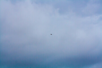 flight over the clouds