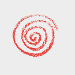 Hand drawn vector spiral symbol.