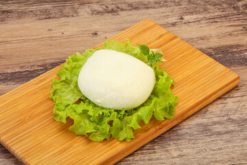 Italian Mozzarella cheese over board