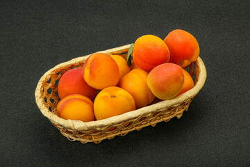 Fresh ripe sweet few apricots