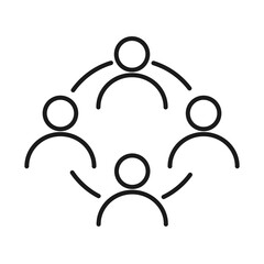 businesspeople team work business management developing successful line style icon