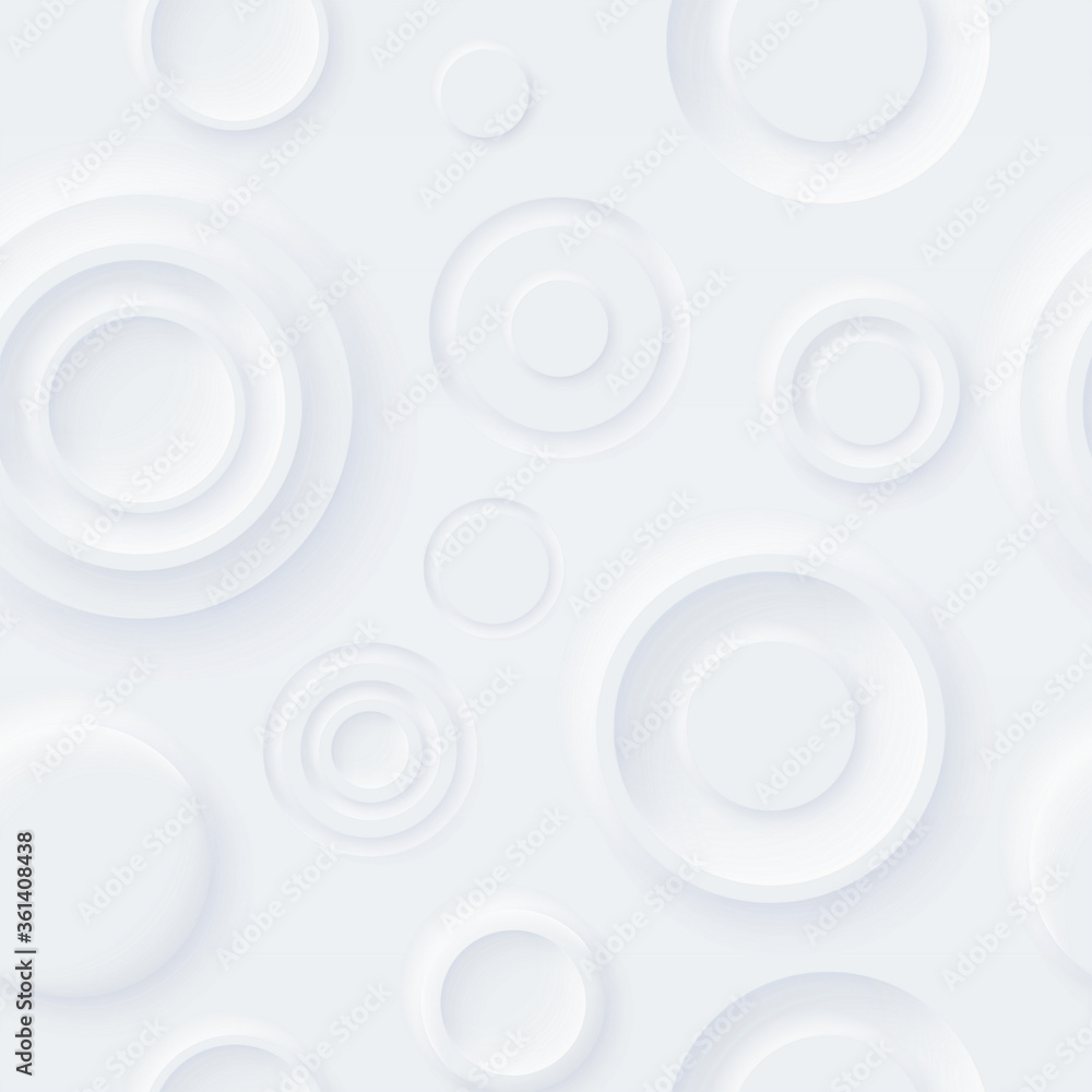 Poster seamless neumorphism style pattern. soft, clear and simple futuristic neumorphism shape elements des