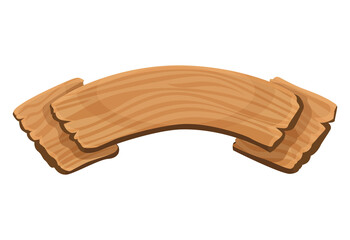 Wooden signboard. Empty isolated wooden plank. Old guidepost, vintage restaurant signpost or advertising design concept. Banner template