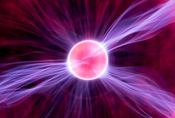 abstract plasma glowing sphere