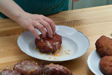Homemade donuts.