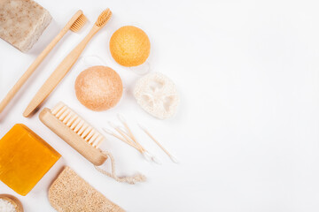 Zero waste concept inspired flatlay with soap
