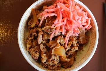 美味しそうな牛丼