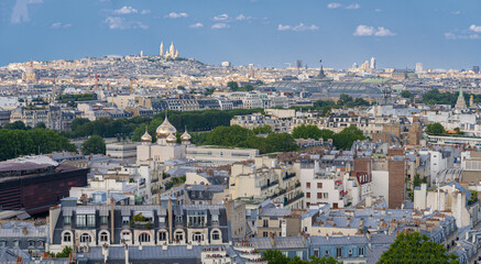 Paris, France - 25 06 2020: View of Paris from Eiffel Tower
