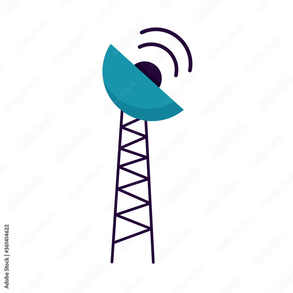 Sticker isolated antenna icon vector design