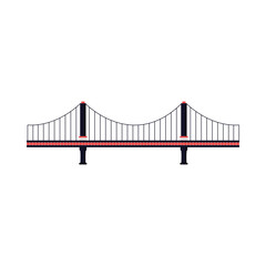 Isolated city bridge vector design