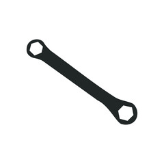 wrench icon vector isolated white