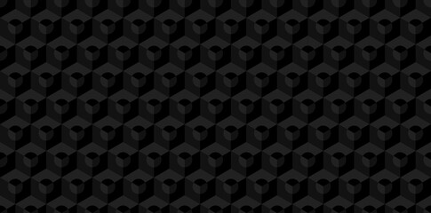 Dark Black Seamless Pattern Vector Illustration Geometric Background Art