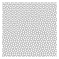 Penrose tiling mosaic in black and white