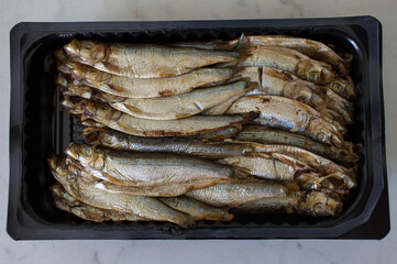 Smoked sprats.