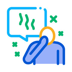 human talk aroma odor icon vector. human talk aroma odor sign. color symbol illustration