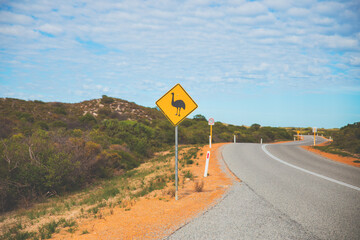 Warning signal of Emu, Western Australia.