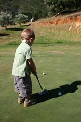 Toddler on Golf Course