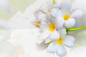 Abstract bouquet white background