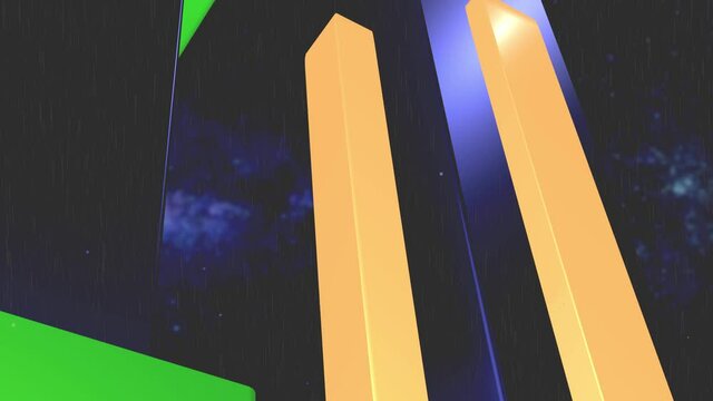 Edificios modernos en la lluvia