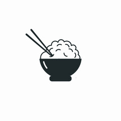 rice icon illustration isolated on white background