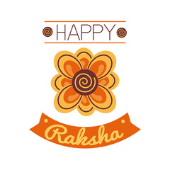 Obraz premium happy raksha bandhan celebration with flower decoration flat style