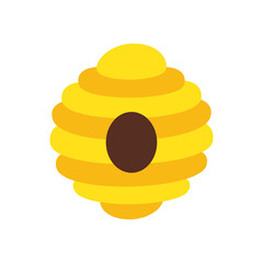 Vector illustration of a beehive. Flat style.