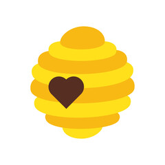 Vector illustration of a beehive. Flat style.