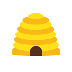 Vector illustration of a beehive. Flat style.