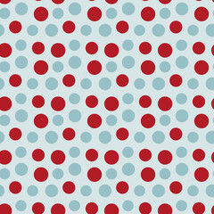 Cute Polka Dot Seamless Pattern, Vector	