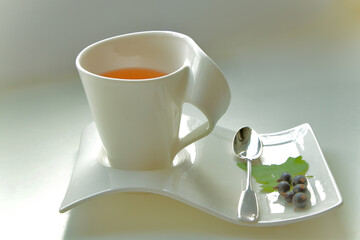 A cup of tea on a table