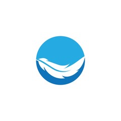 Feather ilustration  logo vector
