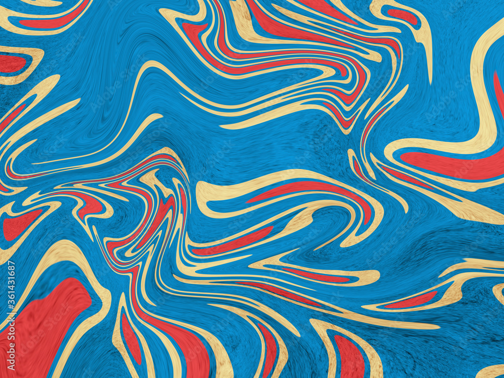 Wall mural blue abstract graphic elements. dynamic colored shapes and lines. banners and templates with flowing