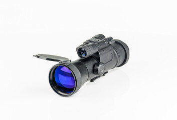 Optical sight for weapons on a white background