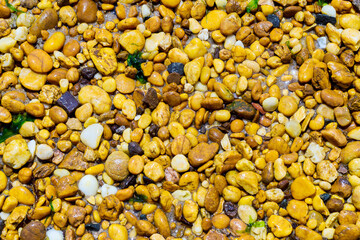 Abstract background with pebbles and water.