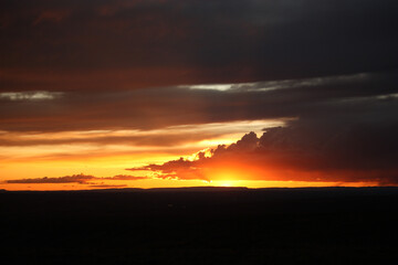 Fototapeta na wymiar Dramatic Sunset over Green River, Wyoming USA