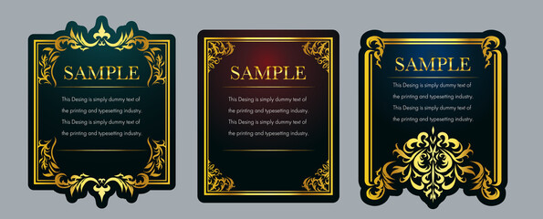 バロック装飾エレガントヴィンテージフレーム飾り罫