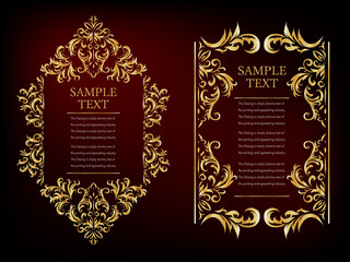 バロック装飾エレガントヴィンテージフレーム飾り罫