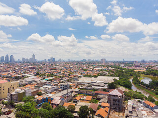 Obraz premium Panorama of the city of Jakarta - the capital of Indonesia.