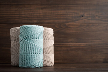 Macrame cotton cord spools