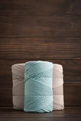 Macrame cotton cord spools