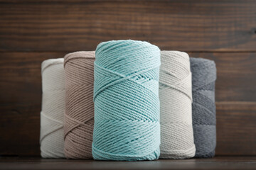 Macrame cotton cord spools