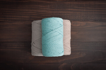 Macrame cotton cord spools