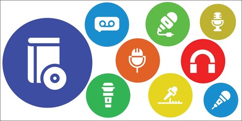 mic icon set